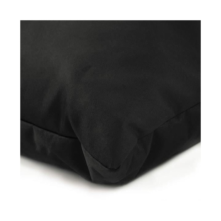 Pouf XXL STARS Tissu imperméable - Noir - 100x120 cm