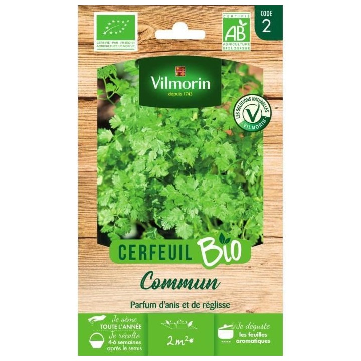 Cerfeuil commun bio Vilmorin