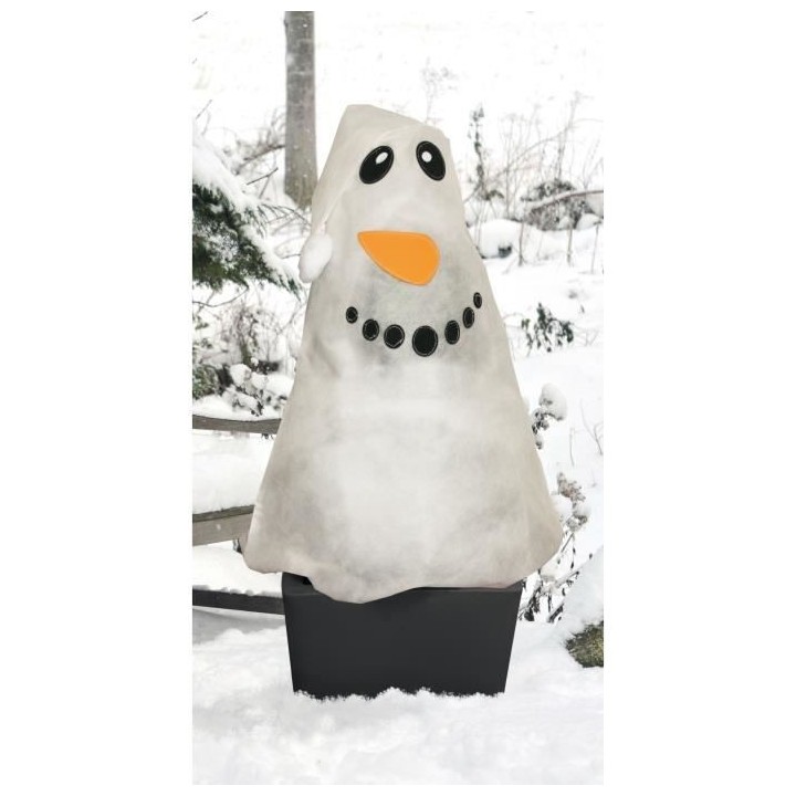 HOUSSE HIVERNAGE 110 *90cm - PP - 30 g/m² - Décor Bonhomme de neige