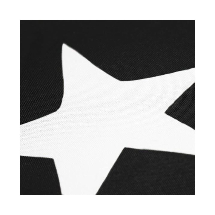 Pouf XXL STARS Tissu imperméable - Noir - 100x120 cm