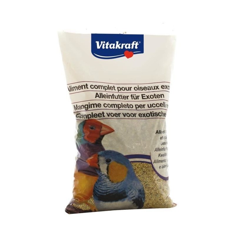 VITAKRAFT Coussin Alimentation complete pour oiseaux Exotiques - Lot de 15x850g