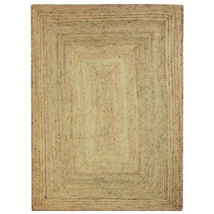 FULL Tapis de salon ou de chambre - Jute - 120 x 170 cm - Naturel