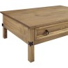 Table basse 1 tiroir - Bois massif - L 114 x P 70 x H 40 cm - VITO