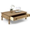 Table basse 1 tiroir - Bois massif - L 114 x P 70 x H 40 cm - VITO