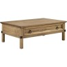 Table basse 1 tiroir - Bois massif - L 114 x P 70 x H 40 cm - VITO