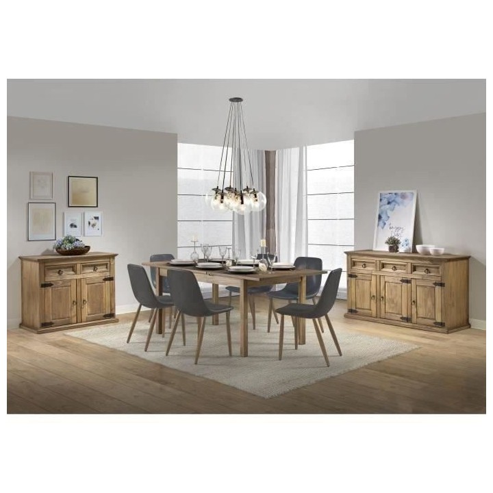 Petit Buffet 2 portes 2 tiroirs - Bois massif - L 100 x P 48 x H 80,5