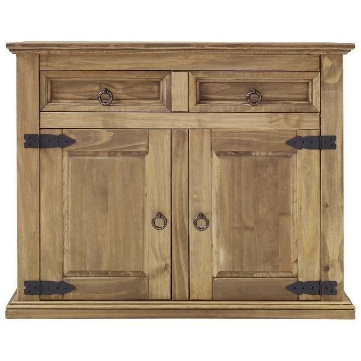 Petit Buffet 2 portes 2 tiroirs - Bois massif - L 100 x P 48 x H 80,5