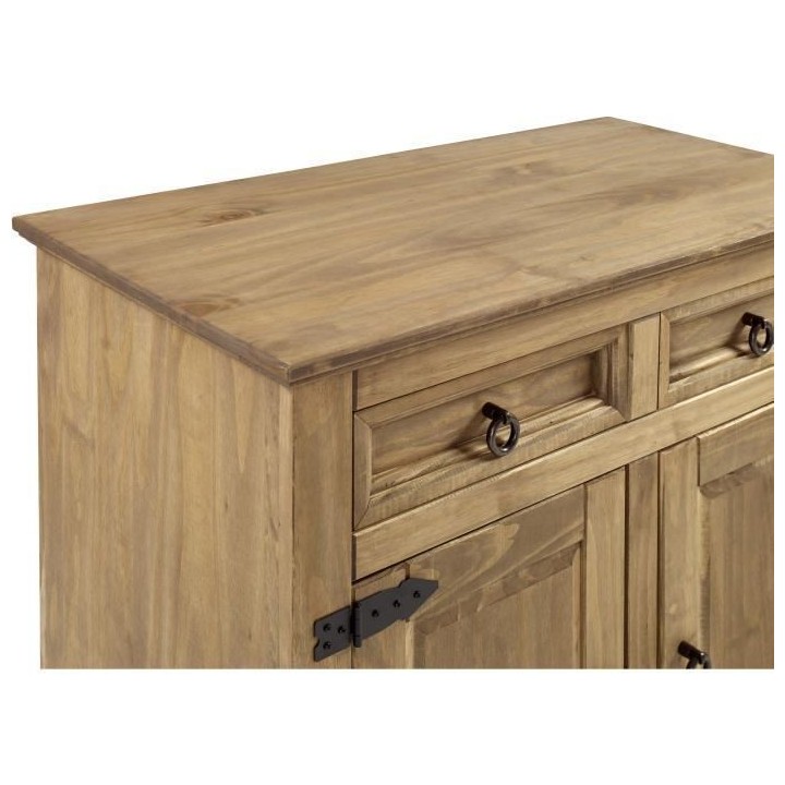 Petit Buffet 2 portes 2 tiroirs - Bois massif - L 100 x P 48 x H 80,5