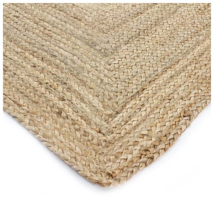 FULL Tapis de salon ou de chambre - Jute - 120 x 170 cm - Naturel
