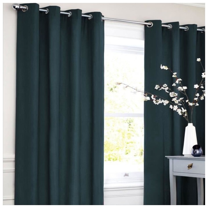 Rideau coton LOOK - Bleu intense - 140x250 cm