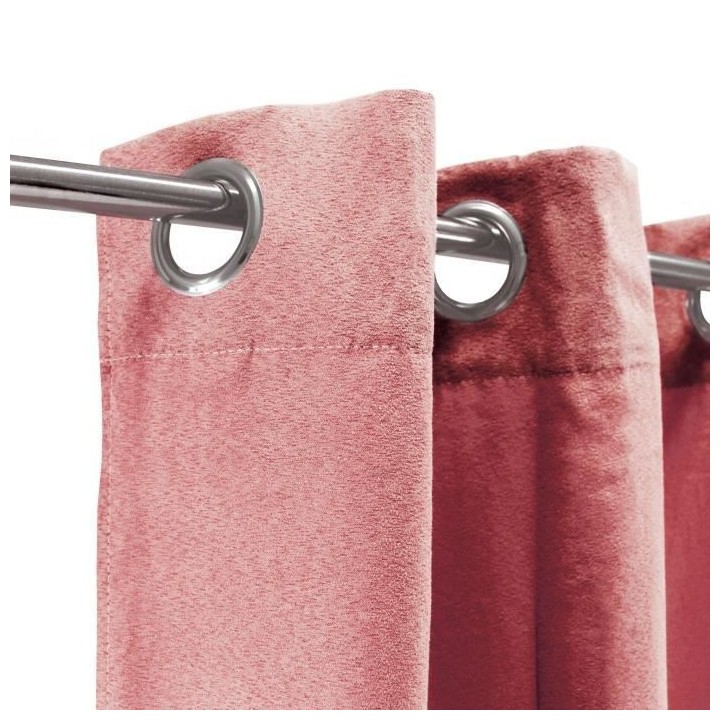 Rideau sueden 100% Polyester - Terra cotta - 140x250 cm