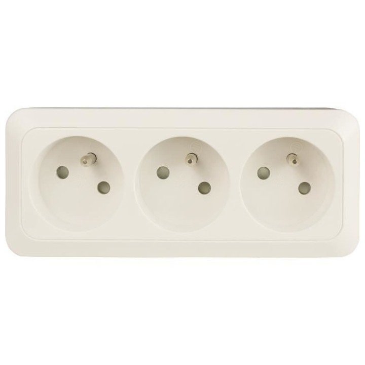 Bloc multiprise a câbler Celesta Blanc - 3 Prises 2 Pôles + terre