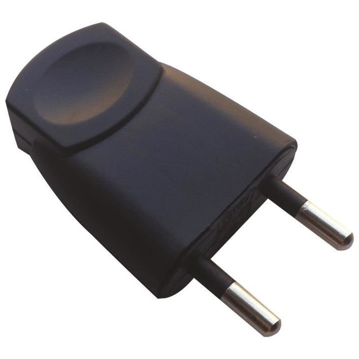 VOLTMAN Fiche électrique mâle - 6A - 2P - Noir