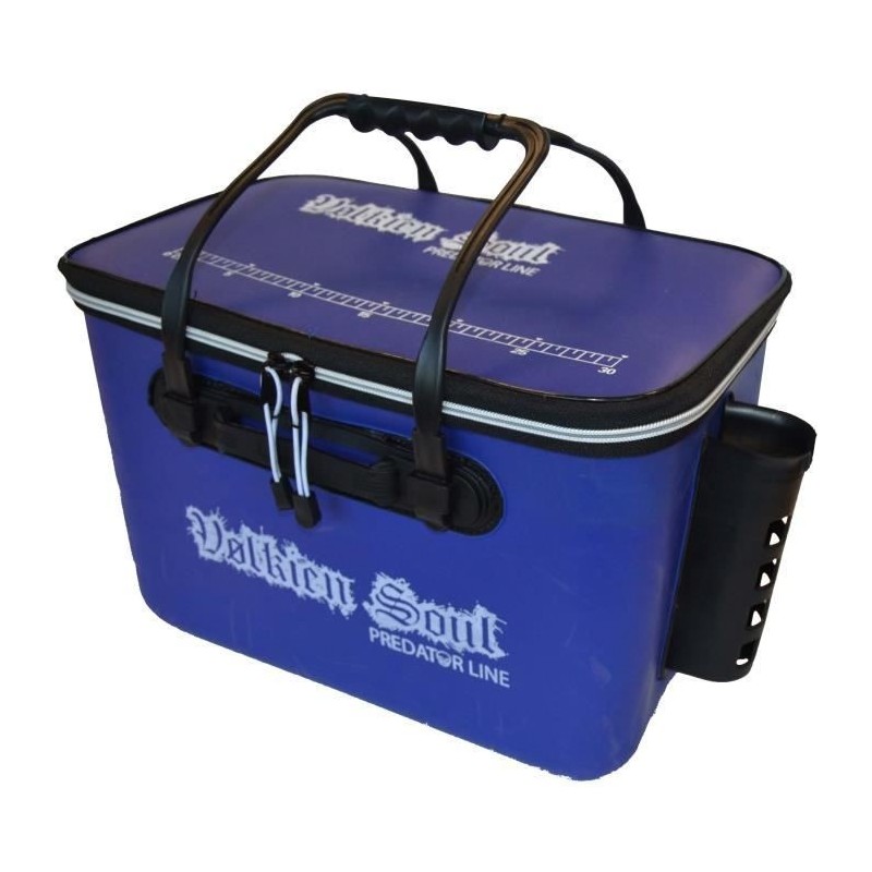 VOLKIEN Soul - SAC DE PECHE - Bakkan HARD 36 RH Series - Bleu - 22,5L - Avec support de cannes