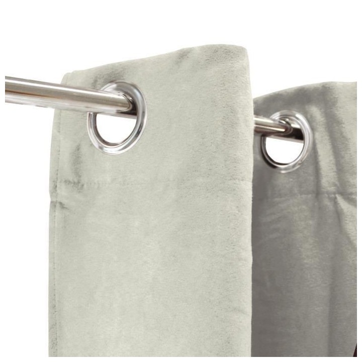 Rideau sueden 100% Polyester - Beige clair - 140x250 cm