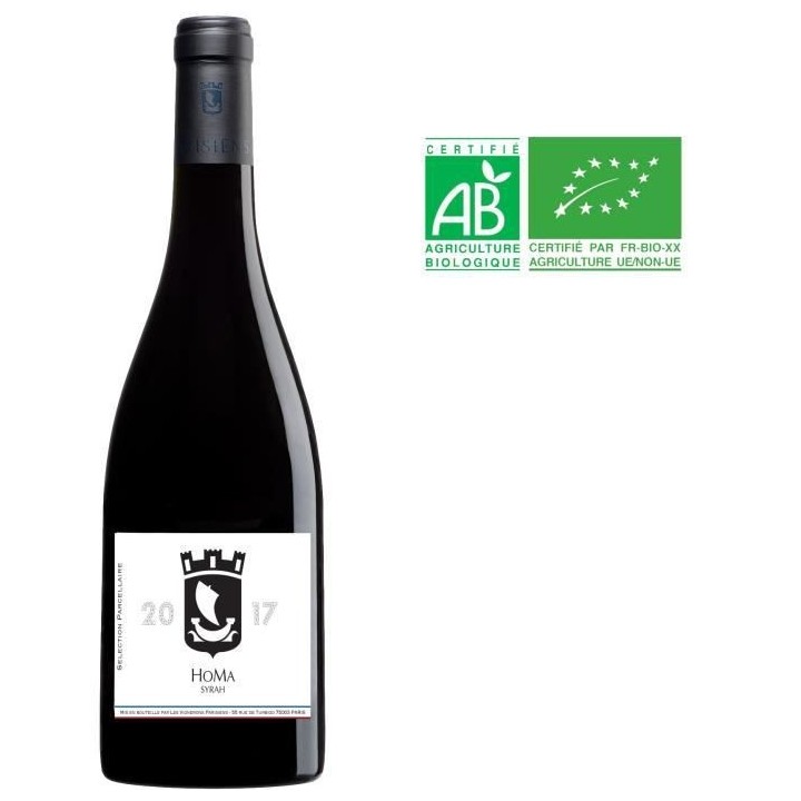 Les Vignerons Parisiens Homa Syrah - Vin de France rouge - Bio