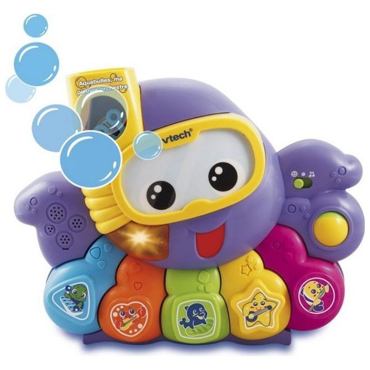 VTECH BABY - Jouet de Bain - Aquabulles Ma Pieuvre Orchestre