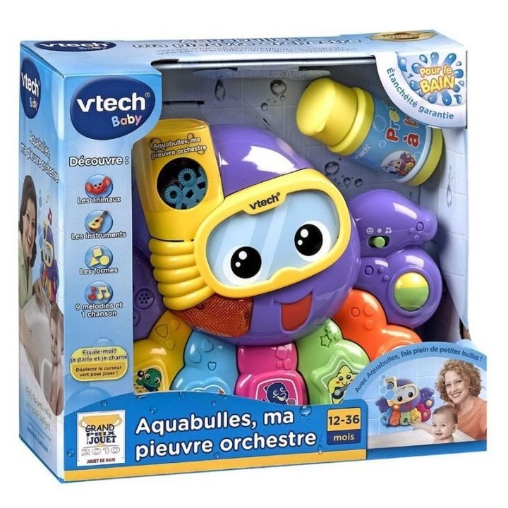 VTECH BABY - Jouet de Bain - Aquabulles Ma Pieuvre Orchestre