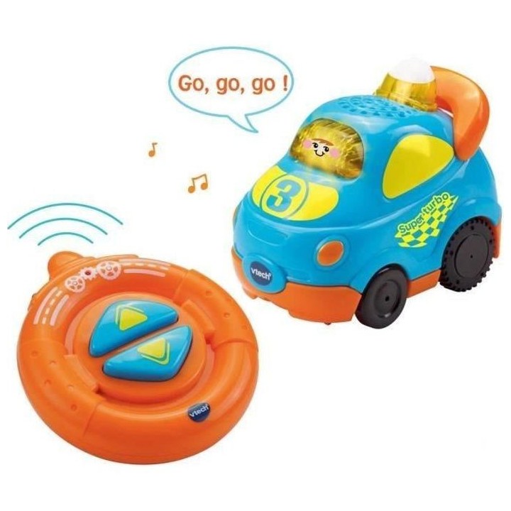 VTECH - Tut Tut Bolides - Ma Tut Tut Radiocommandée - Hugo, Super Tur