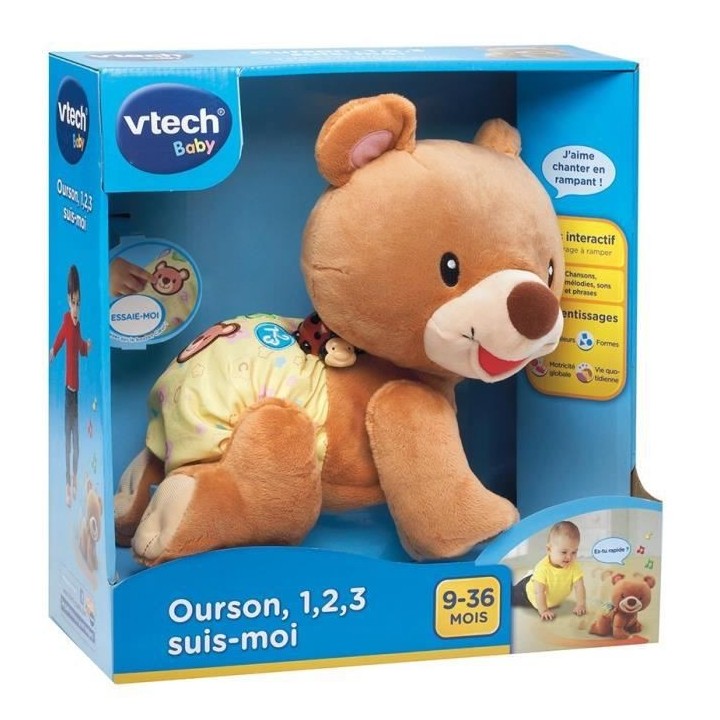 VTECH BABY - Ourson, 1,2,3 Suis-Moi - Brun