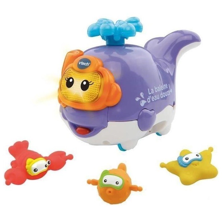 VTECH BABY - Jouet de Bain - Frimousse, La Baleine D'Eau Douce