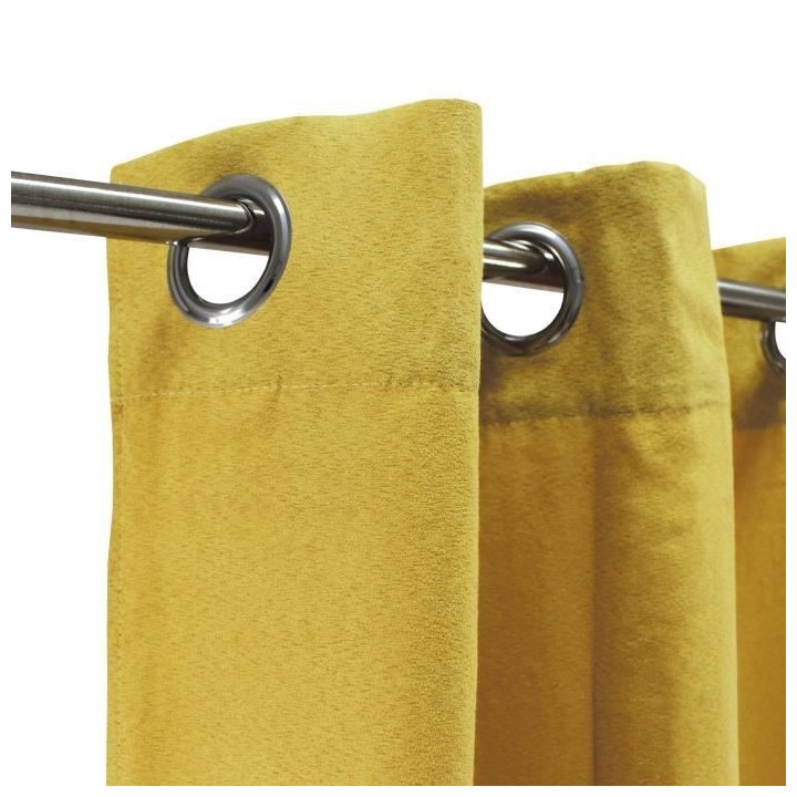 Rideau sueden 100% Polyester - Jaune - 140x250 cm