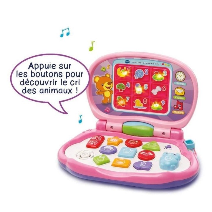 VTECH BABY - Lumi Ordi Des Tout-Petits - Ordinateur Enfant Rose