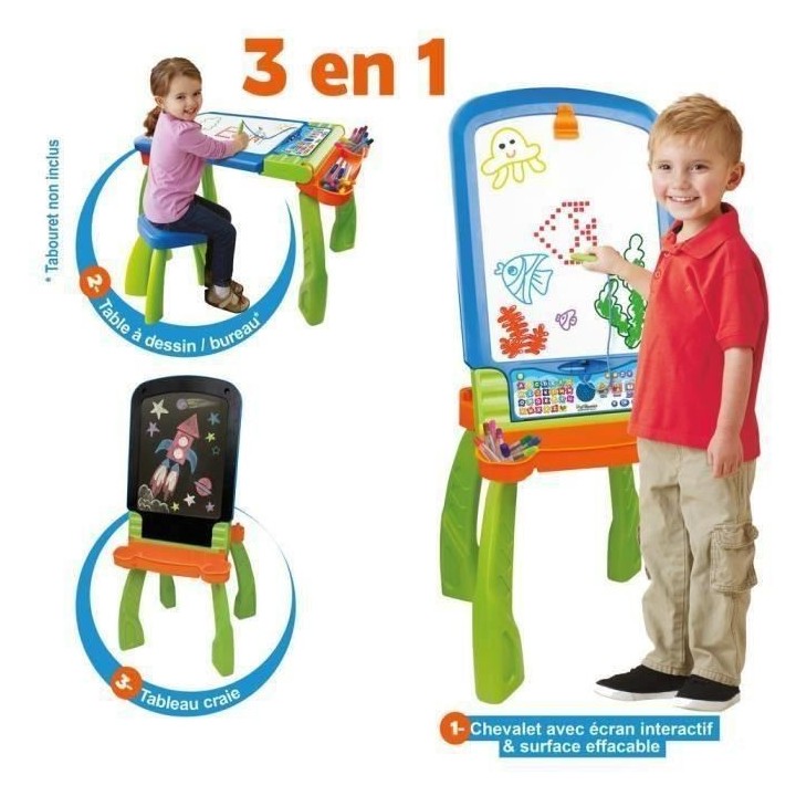 VTECH - Magi Chevalet Interactif 3 en 1 - Bleu