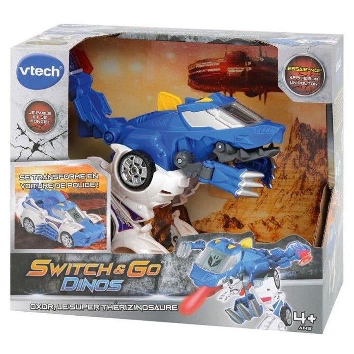 VTECH - Switch & Go Dinos - Oxor, Super Thérizinosaure (Voiture de Po