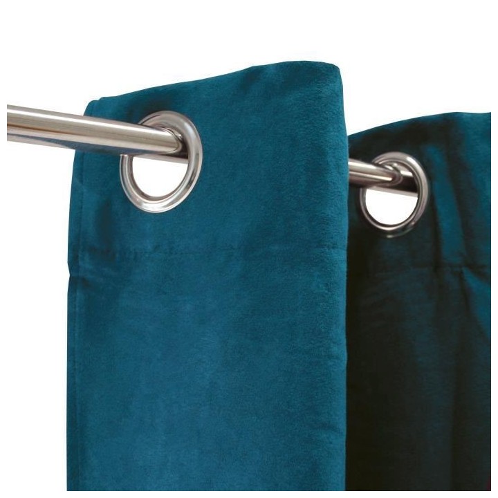 Rideau sueden 100% Polyester - Bleu intense - 140x250 cm