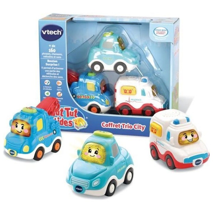 VTECH - Tut Tut Bolides - Coffret Trio City (Berline + Dépanneuse + A