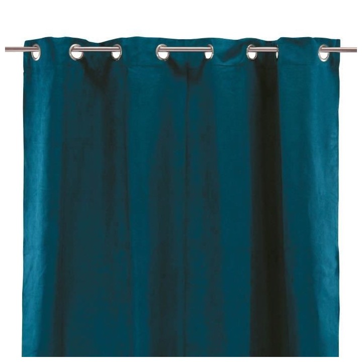 Rideau sueden 100% Polyester - Bleu intense - 140x250 cm