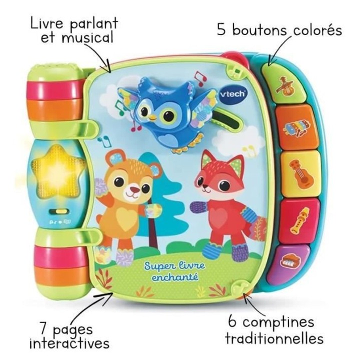 VTECH BABY - Super Livre Enchanté des Baby Loulous - Bleu