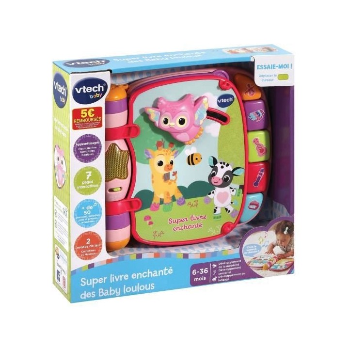VTECH BABY - Super Livre Enchanté des Baby Loulous - Rose