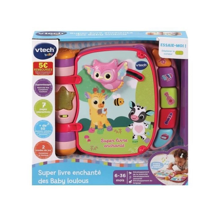 VTECH BABY - Super Livre Enchanté des Baby Loulous - Rose