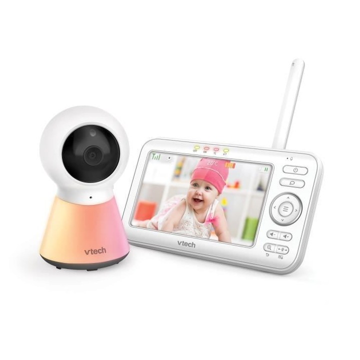 VTECH - Babyphone Vidéo Color Night Light (Écran 5 - Veilleuse) - BM