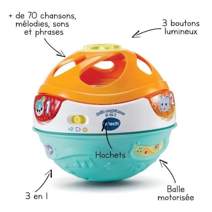 VTECH BABY - Balle Magic'Moov 3 en 1