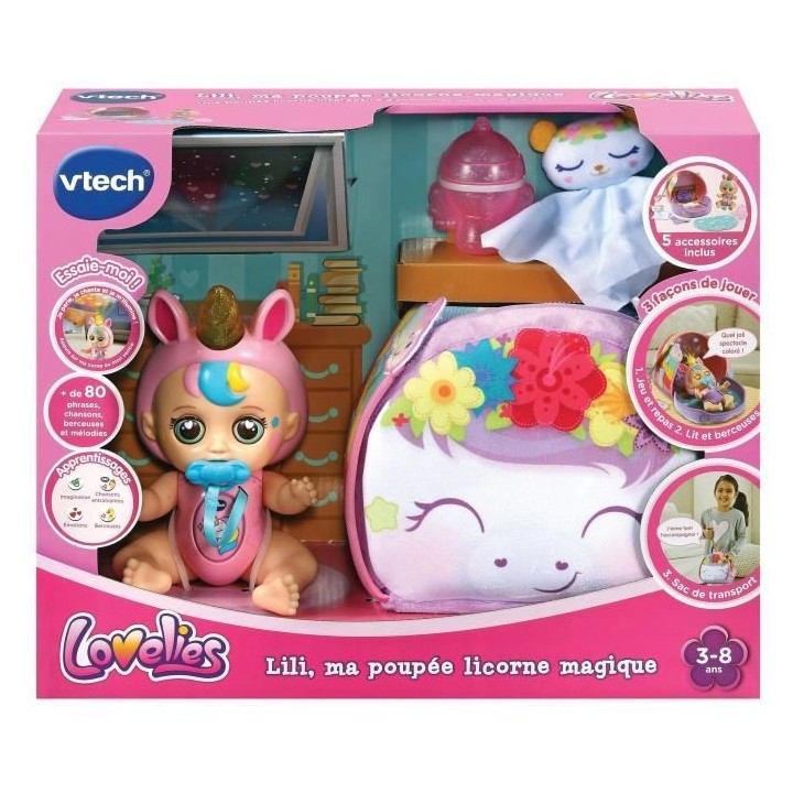 VTECH - Lovelies - Lili, Ma Poupée Licorne Magique