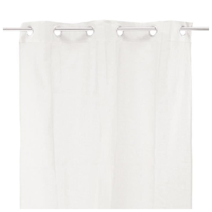 Voilage 100% coton - Blanc - 105x250 cm