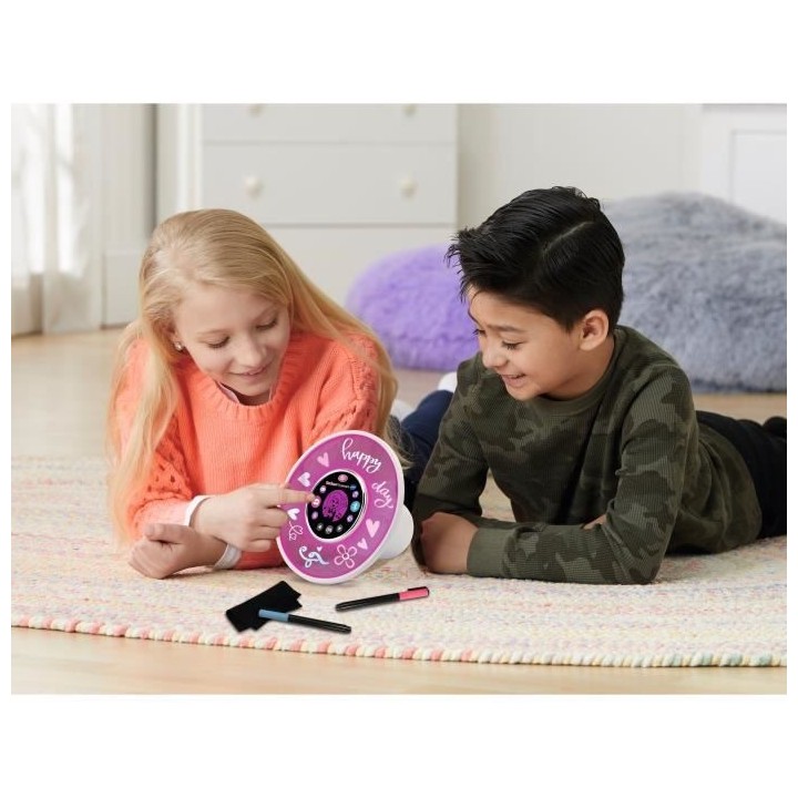 VTECH - Kidi Smart Glow Art - Enceinte et Réveil Rose