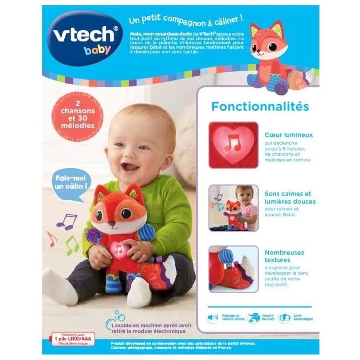 VTECH BABY - Malo, mon Renardeau Dodo