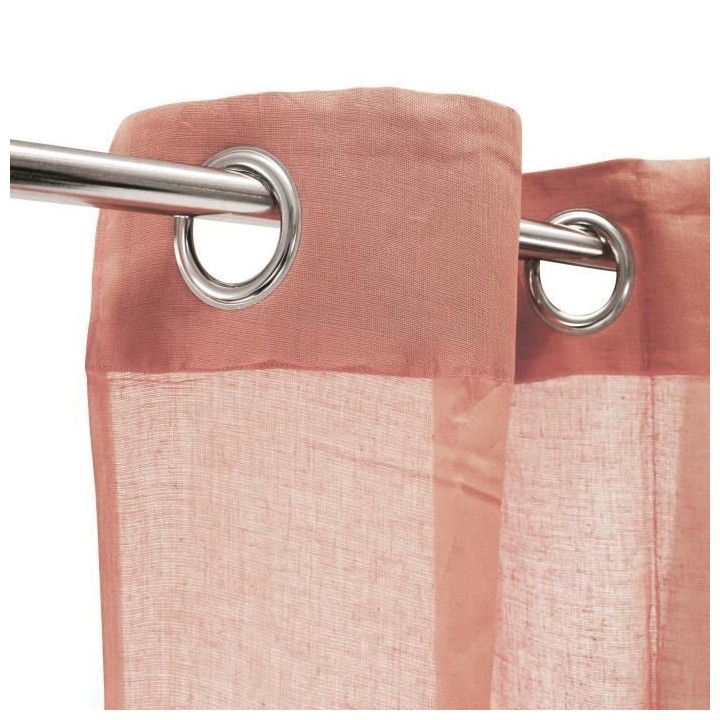 Voilage 100% coton - Terra cotta - 105x250 cm