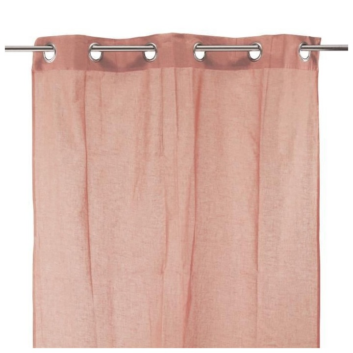 Voilage 100% coton - Terra cotta - 105x250 cm