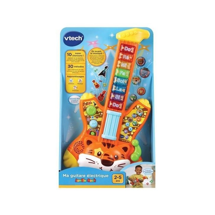 VTECH BABY - Jungle Rock - Guitare Electrique Tigre - Jouet Musical En