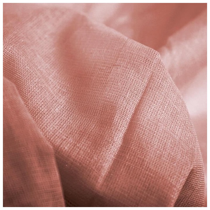 Voilage 100% coton - Terra cotta - 105x250 cm