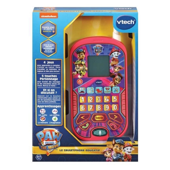 VTECH - PAT PATROUILLE Le Film - Le Smartphone Éducatif - Rose
