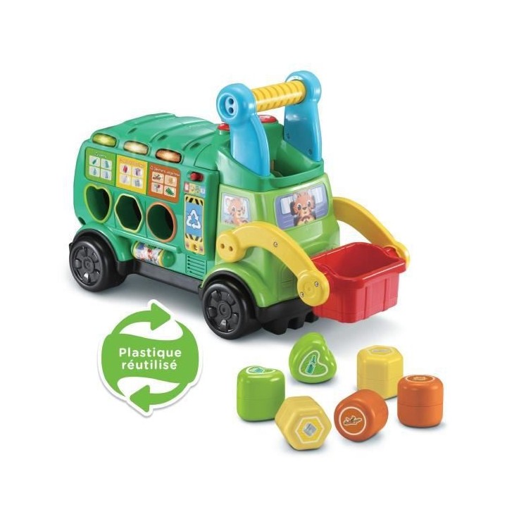 VTECH BABY - Porteur Maxi Camion Poubelle Recyclo'Formes