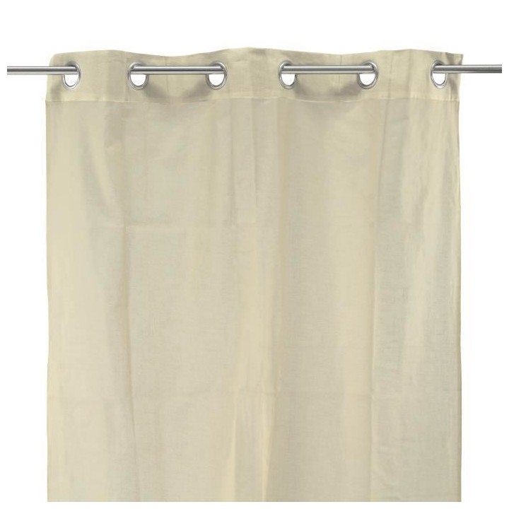 Voilage 100% coton - Beige clair - 105x250 cm