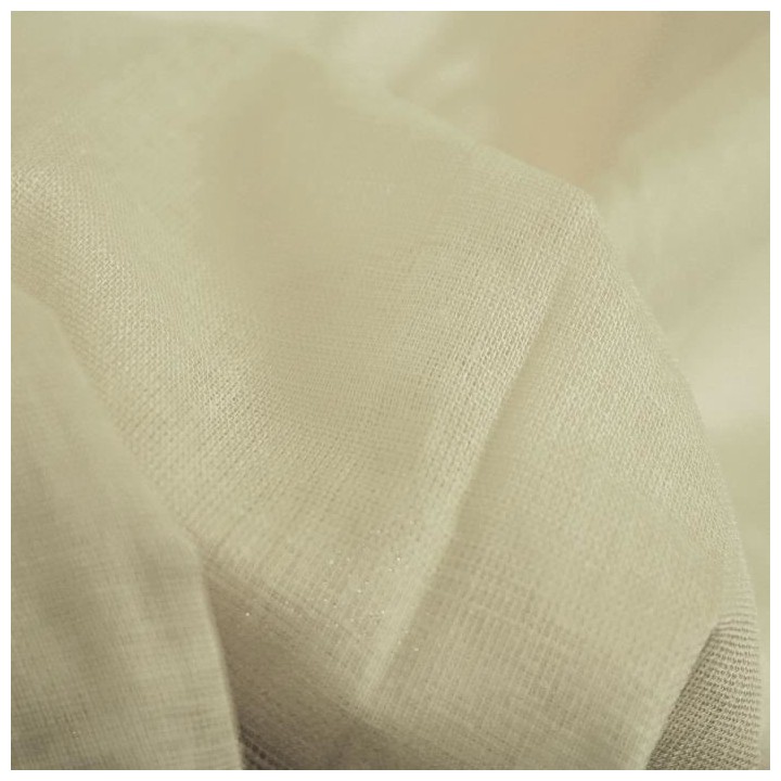 Voilage 100% coton - Beige clair - 105x250 cm