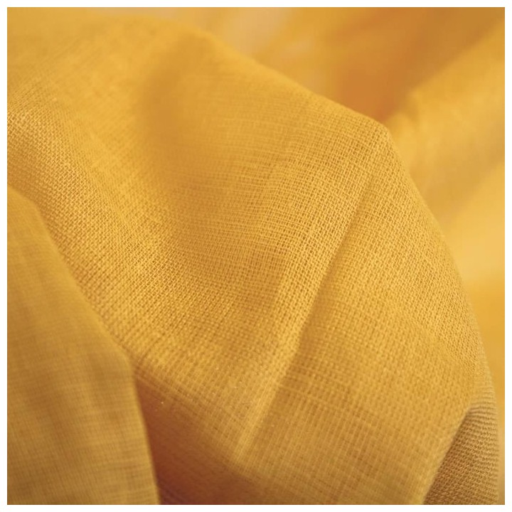 Voilage 100% coton - Jaune - 105x250 cm
